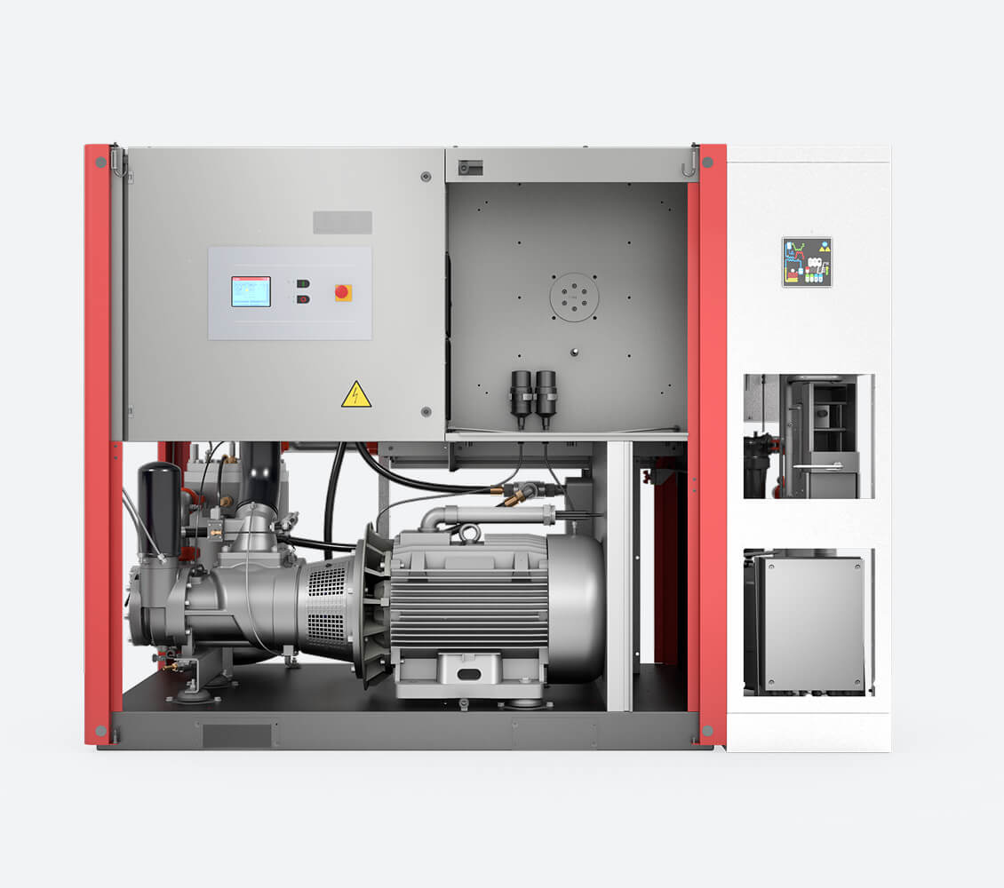 Compressore industriale sottoposto a manutenzione e assistenza compressore aria periodica