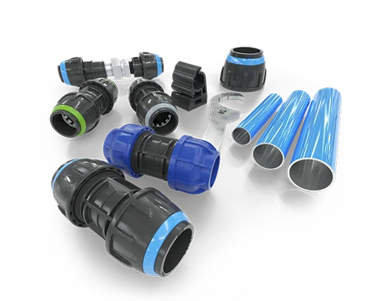 Sistemi di distribuzione con tubo raccordo a compressione